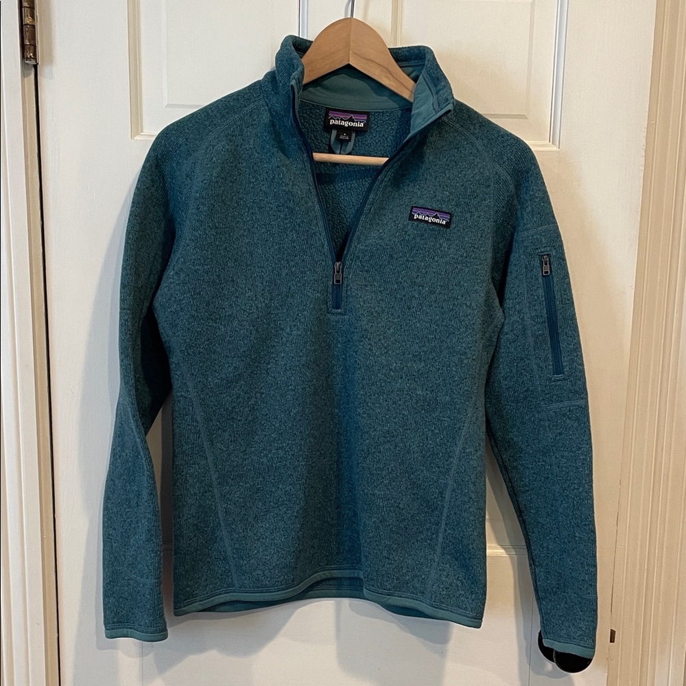 Patagonia Better Sweater Teal Fleece Quarter Zip Small